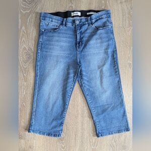 Angels‎ Forever Young 360 Sculpt Women's Size 14 Blue Denim Cut Off Jeans